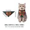 Conjuntos Múltiplos de Fantasias de Natal para Pets Gato Cachorro Chapéu de Natal Cachecol Lenço Triangular Decoração para Fotos de Feriado Suprimento Transfronteiriço
