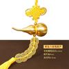 Colgante de Calabaza de Cobre con Nudo Chino Auspicioso para Decoración de Puerta, Calabaza Hueca para Buena Fortuna y Prosperidad, Adorno para Puerta de Dormitorio