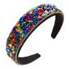 Diadema barroca de nueva moda europea y americana para mujer, diadema de bola elegante de ala ancha retro con diamantes de imitación, accesorios para el cabello al por mayor