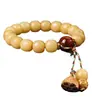 Pulsera DIY de raíz de Bodhi de jade blanco color amarillo leche, pulsera de plato de cubo viejo, pulsera para jugar, pulsera de anillo único de raíz de Bodhi natural