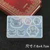 Huella de Gato Cabeza de Gato Huella de Oso Corazón Estrella Luna Molde de Silicona Resina de Cristal DIY Colgante de Joyería