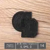 Patches Bordados para Computador em Couro Atacado, Insígnias Pequenas Pretas, Etiquetas Bordadas, Patches de Decoração para Roupas, Apliques