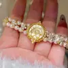 Pulsera de Lujo Ligero Estilo Francés con Perlas y Pedrería para Mujer, Moderna y Sofisticada, Exquisita Pulsera con un Temperamento Único, Elegante y Sencillo