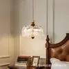 Lámpara Colgante de Lujo Ligero Estilo Francés de una Sola Cabeza, Lámpara de Mesita de Noche Minimalista Moderna, Luminaria Colgante Única para Comedor, Barra de Bar, Vestíbulo