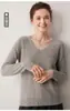 Nuevo Suéter de Punto Grueso de Cachemir 100% Puro sin Costuras de una Sola Pieza con Cuello en V en Forma de Corazón para Mujer, Jersey de Punto Holgado, Capa Base