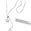 Collar Colgante Estrella Coreana Moda Personalidad Cadena para Suéter Halter Simple Nicho Alto Grado Versátil Collar Venta al por Mayor