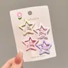Pinzas para el cabello infantiles de moda con forma de estrella, versátiles y no dañan el cabello, juego de pasadores para arreglar mechones sueltos y flequillo, accesorios para el cabello para niñas
