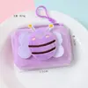 Bolsa de monedas de peluche de abeja de dibujos animados, mini bolsa para estudiantes, colgante para llavero, linda bolsa portátil para guardar auriculares