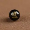 Cuentas de Ágata Natural del Dios de la Riqueza de Cinco Vías con Estampado y Grabado en Oro, Joyería de Cuentas Budistas DIY, Especialmente Proporcionado para Atracciones Turísticas, Templos y Puestos de Mercados Nocturnos
