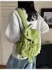 Mochila Estilo Coreano Estilo Ins Femenina Estudiante de Secundaria Gran Capacidad Mochila Escolar Color Puro Literaria Ocio Viaje Mochila Trendy