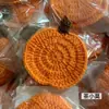 Porta-copos de Abóbora de Halloween Crochê Feito à Mão Novos Produtos Transfronteiriços Tapetes de Lã Tricotados à Mão para Canecas Anti-Escaldantes