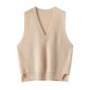 Otoño e Invierno 2024 Nuevo Jersey de Cachemira Chaleco de Punto Ropa Exterior para Mujer Versión Regular Suéter con Cuello en V Wearcase