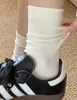Meias Lisas Femininas, Estilo Fino Primavera/Verão, Meias de Algodão até a Panturrilha, Antiodor, Absorventes de Suor, Meias Longas de Maternidade para Primavera