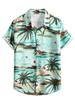 Camisa Masculina de Manga Curta Praia Casual Camisa Floral Masculina Esticável em Quatro Lados Impressa Camisa Impressa Digital Novo Estilo Amazon 23