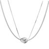 Doble Capa Apilada Uso Simple Acacia Frijol Cadena Clavícula Mujer Diseño de Lujo Ligero de Alta Gama Color Libre Todo Combinable Accesorios de Collar