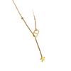[Acero de titanio de cuerpo completo] Nariz de cerdo estrella minimalista horno collar de oro real femenino ins Cadena de clavícula roja neta accesorios