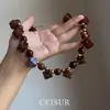 ¡Tan especial! Collar Cuadrado de Lunares con Estampado de Leopardo Marrón para Mujer, Diseño Exagerado de Nicho, Cadena Creativa para Clavícula, Nuevo Estilo de Principios de Otoño