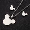 Moda Nuevos aretes de copo de nieve collar traje de joyería traje de joyería con forma de corazón de amor de oro de 18K juego de dos piezas de comercio exterior