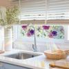 Xc9020 Laser Flor Morandi Roxa Sala de Estar Casa Decoração de Vidro Adesivo Adsorção Eletrostática Exportação Atacado