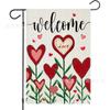 Venta Caliente de Amazon Nueva Bandera de Jardín para el Día de San Valentín Bandera de Bienvenida con Amor Bandera Festiva Tienda de Fábrica