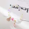 Pulsera Nueva para Niños Linda Labubu Niña Cuentas de Vidrio con Cuentas Estudiante Versión Coreana Pulsera para Mejor Amiga Hermana Joyería