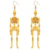 Amazon Transfronterizo Nuevos Pendientes de Halloween Exagerados Extraños Colgantes de Calavera Pendientes Joyería para Orejas de Disfraz para Mujer