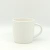 Taza de cerámica blanca de hueso nuevo de gran diámetro en forma de embudo, taza con boca negra, logotipo impreso, regalo publicitario, taza