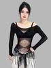 Yue Die Lencería Sexy Estilo Europeo y Americano Camisón con Pedrería Uniforme Sexy Tentación de Baile Transparente Conjunto de Rendimiento Puro Deseo T330