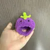 Muñeca de Verdura Tejida a Crochet Hecha a Mano de Peluche Original Oso Autocrítico con Gorro Vestido Hecho a Mano DIY Accesorios Suaves y Lindos
