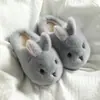 Pantuflas de Algodón de Conejito para Mujer 2026 Nuevas Otoño/Invierno Lindas para Interior Hogar Suela Suave Felpa Cálidas Pantuflas de Algodón