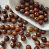 8mm Contas de Madeira Contas Soltas Estilo Antigo Madeira Maciça Natural Contas Redondas Novo Estilo Chinês Artesanal DIY Pulseira Colar Acessórios de Joias