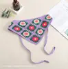 Lenço de Cabeça de Renda Branca de Alta Moda Novo, Faixa de Cabelo para Mulheres, Cobertura de Quadril Emagrecedora, Lenço Triângulo Versátil com Recortes