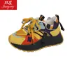28136-1 Zapatos de Papá Gruesos con Suela Gruesa Forrados de Polar para Mujer 2025 Invierno Zapatos de Pato Mandarín Tendencia Casual Deportivos Zapatos para Correr