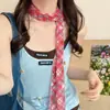 Cachecol Triângulo Tricotado em Renda Francesa com Flores, Lenço de Cabeça Estilo Retrô Japonês, Faixa de Cabelo, Pequeno Cachecol Versátil, Acessórios para Fotos