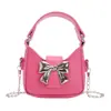 Bolso de Mano con Pajarita de Nicho Nueva Tendencia de Verano Dulce y Fresco Mini Bolso de Cadena para Labial Bolso Cruzado Mini