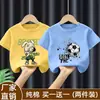 Atuendo de Verano Elegante para Niños Camiseta a la Moda de Calle de Algodón Puro de Manga Media Nueva 2026 Camisa Casual