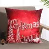 Funda de Almohada Navideña Transfronteriza con Impresión Digital, Funda de Cojín para Sofá con Atmósfera de Dibujos Animados, Cojín para Decoración del Hogar en la Sala de Estar