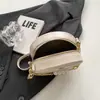 Bolso de Cadena Estilo Coreano Estilo Fresco para Mujer 2023 Nuevo Verano Celebridad de Internet Bolso Redondo Pequeño Versátil Elegante Casual Bolso Cruzado