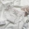 Ropa interior sexy original con diseño floral de corazón para chica, bragas de algodón con cintura envolvente para mujer, venta al por mayor, 2024