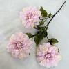 Meichun 3 Flor de Dalia adornos para cámara de boda material de flor simulación jardinería flor decorativa flor de tela de seda arreglo floral