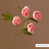 Flor de Peonía Artificial de un Solo Tallo con 4 Cabezas, Más Vendida Transfronteriza, Adorno para Decoración de Bodas y Hogar, Nuevo Modelo de Peonía Artificial en Amazon