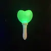 Bastão de LED Brilhante em Formato de Coração Luz de Torcida para Shows Adereço Iluminado Portátil Festa Luz de Torcida Personalização de Logo