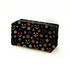Bolsa de Maquillaje con Estampado de Gato Negro Calabaza Murciélago de Halloween Bolso de Almacenamiento con Cremallera Beige Retro Estuche para Bolígrafos de Estudiante