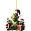 Adornos Colgantes Acrílicos del Nuevo Grinch Transfronterizos Decoraciones Interiores de Coche Colgantes Decoración de Árbol de Grinch