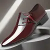 Novos sapatos masculinos plus size transfronteiriços face brilhante bico fino sapatos de couro masculino negócios vestido casamento plus size 45-46-47-48