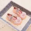 Zapatos de Princesa para Niñas 2025 Otoño Nuevos Estilo Coreano Lazo Niñas Suela Blanda Zapatos Individuales Zapatos de Cuero Cristal para Niños