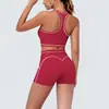 Nuevo Conjunto de Seis Piezas de Ropa Deportiva para Fitness, Yoga, Correr, Bloque de Color Transfronterizo, Sensación Nude, para Mujer