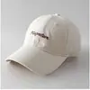 Boné de Baseball com Bordado de Letras em Cor Contrastante, Touca Macia para Homens e Mulheres, Estilo Casal, Moderno, Simples, Casual, Versátil, Boné de Proteção Solar