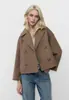 En Stock Nuevo Comercio Exterior Transfronterizo Otoño e Invierno Europeo y Americano para Mujer Abrigo Chaqueta de Lana Corto Grueso de Manga Larga para Mujer