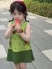 Elegante Vestido de Verano 2026 Nuevo para Niñas con Diseño de Sandía 3D, Conjunto de Verano sin Mangas, Lindo Top sin Mangas para Bebé